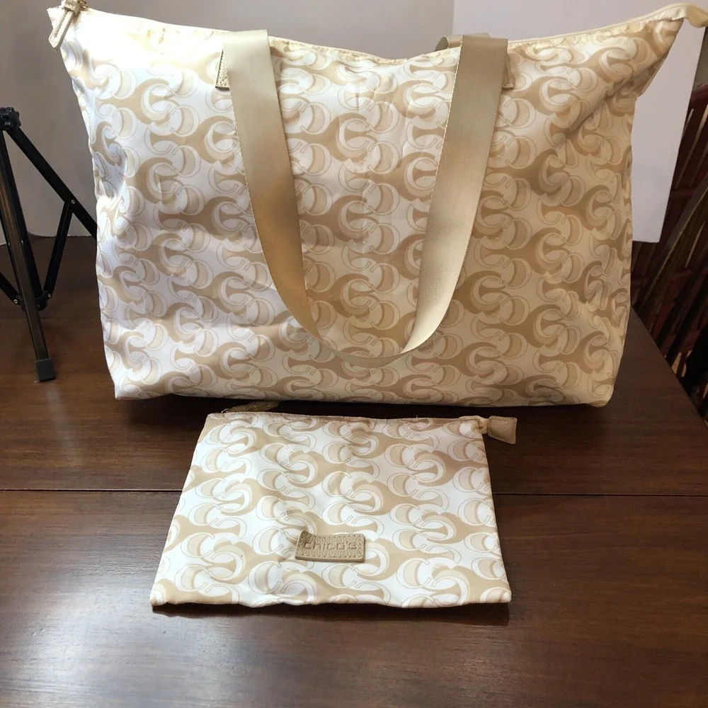 Chico's Geometric Print Tote Bag In a Bag
